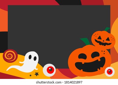 halloween photo frame vector design