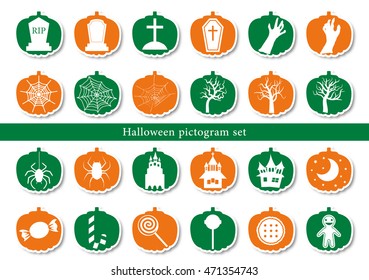 Halloween pictogram set
