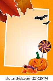 Halloween picture and text frame