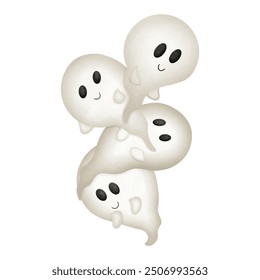 Halloween Pirate ghost character hand draw vector