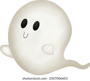 Halloween Pirate ghost character hand draw vector