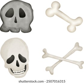 Halloween Pirate ghost character hand draw vector