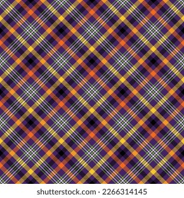 Halloween Plaid Seamless Pattern - Colorful repeating pattern design