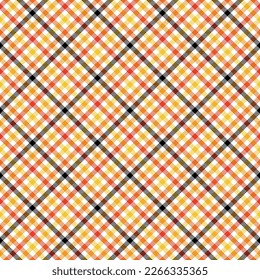 Halloween Plaid Seamless Pattern - Colorful repeating pattern design