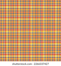 Halloween Plaid Seamless Pattern - Colorful repeating pattern design