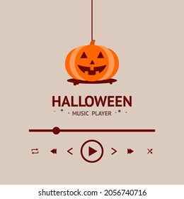 Halloween playlist. Mobile App UI Design. Music player.