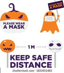 Halloween please wear mask signage