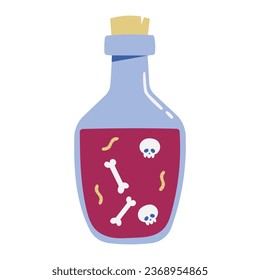 halloween poison bottle vector illustration