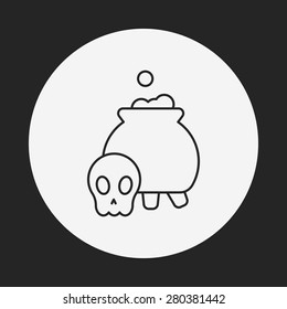 Halloween poison line icon