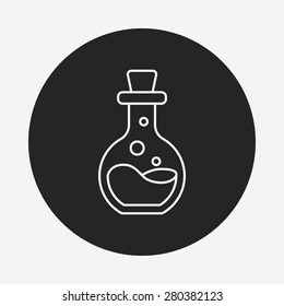 Halloween poison line icon