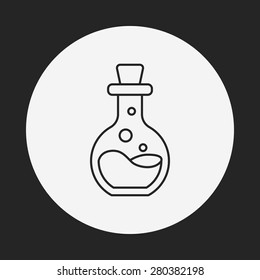 Halloween poison line icon