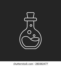 Halloween poison line icon