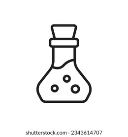 Halloween Poison Outline Icon Vector Illustration