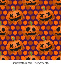 Halloween polka dot background. Halloween seamless polka dot background. seamless web background