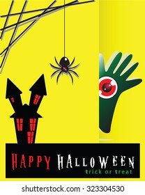 Halloween pop art illustration background