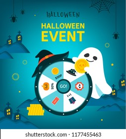 Halloween pop-up illustration