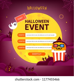 Halloween pop-up illustration