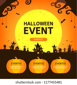 Halloween pop-up illustration