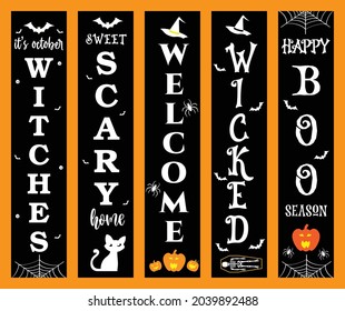 Halloween Porch Sign Welcome sign