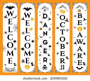 Halloween Porch Sign Welcome sign
