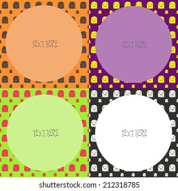 Halloween post it paper, ghost pattern.