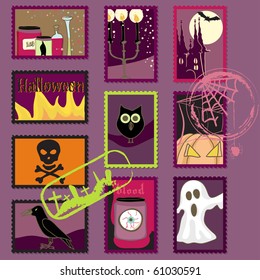 halloween postage set