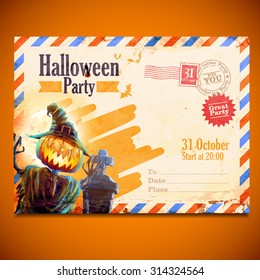 halloween postal card