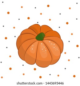 Halloween postcard template.. Autumn holiday. Vector illustration. Greeting card, poster, print design