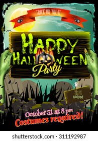 Halloween poster background. EPS 10 vector file included