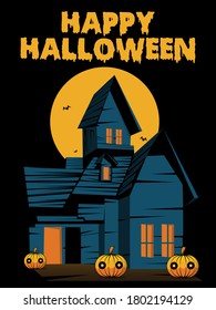 Fondo del afiche de Halloween con calabaza