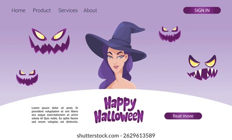 Halloween for poster, banner, website, advertising. Flat vector clipart, illustration with isolated background.