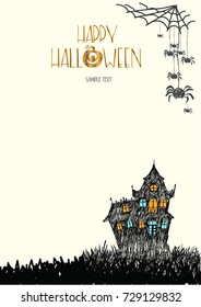 Halloween Poster with bats