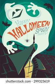 Halloween poster , card , background.