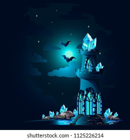 Halloween poster with castle