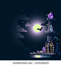 Halloween poster with castle