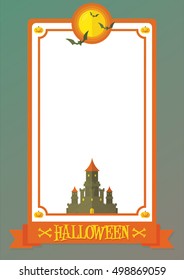 Halloween Poster Castle Vector Illustration