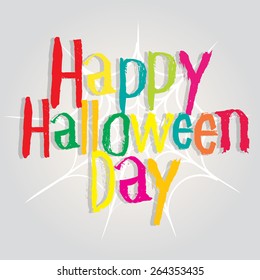Halloween poster colorful  Vector Illustration.
