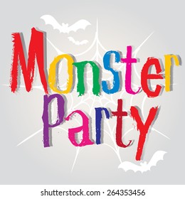 Halloween poster colorful  Vector Illustration.
