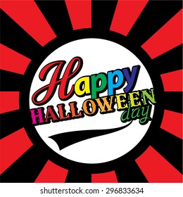 Halloween poster colorful Vector Illustration. 