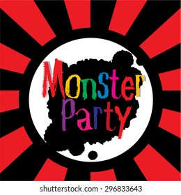 Halloween poster colorful Vector Illustration. 