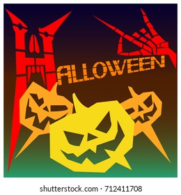 Halloween.
A poster dedicated to the merry world holiday of all nations.