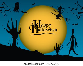 Halloween poster design copy space