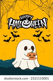 Halloween poster design vector with eps format file.