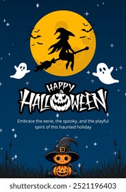Halloween poster design vector with eps format file.