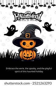 Halloween poster design vector with eps format file.