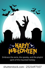 Vector de diseño de póster de Halloween con archivo de formato eps.