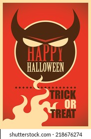Halloween poster design. Vector illustration.