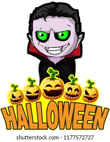 Halloween Poster with Dracula.