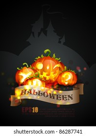 Halloween Poster | EPS10 Compatibility Needed | Objects Separated on layers named accordingly
