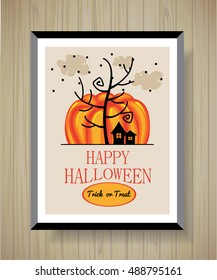 Halloween poster in frame